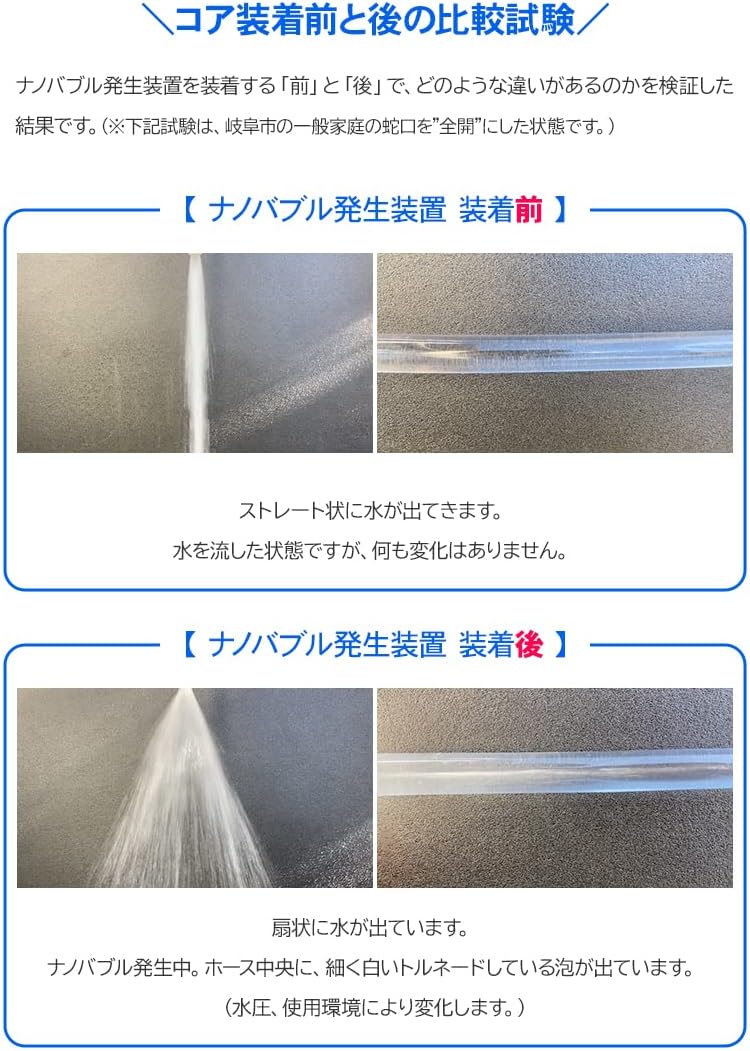 おうちの温水洗浄便座がナノバブル洗浄に!ウォシュレット用ナノバブル発生装置 日本製 トイレの嫌な黒ずみ・ニオイ対策に!