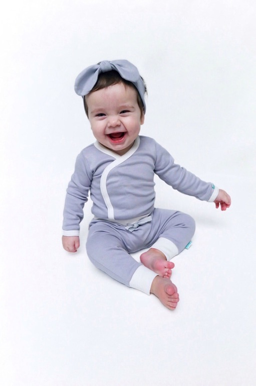 BiNKi GOTSオーガニックコットン100% ビンキ ライラック色 オランダ発のダッチデザインPants lilac grey M/L