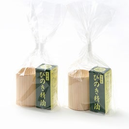 吉野ひのき精油 10ML & 天然ひのき無垢製ディフューザー セット