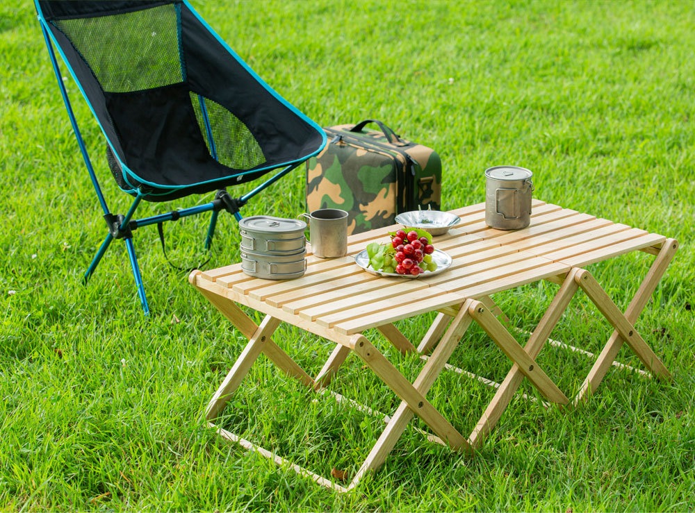 Landfield 2WAY 折りたたみ式ラックテーブル LF-FRT010-NW アウトドア 室内 折り畳み式 テーブル