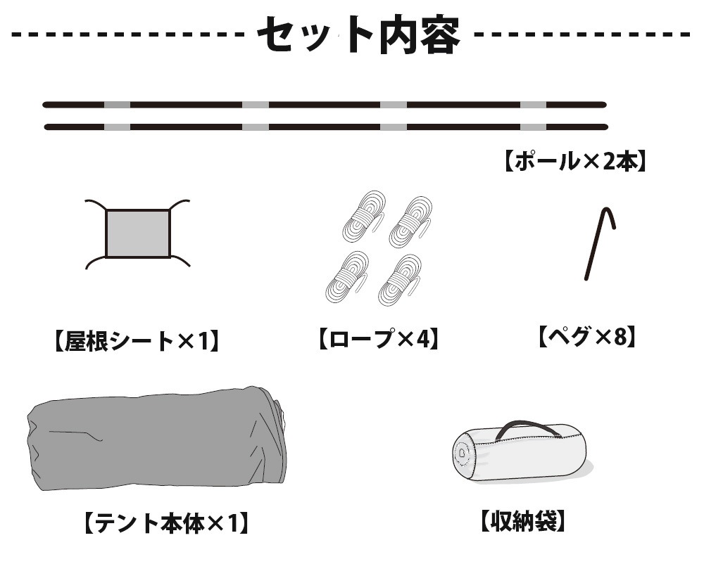 Landfield 入門用 ドームテント 2～3人用 LF-ST020-YE