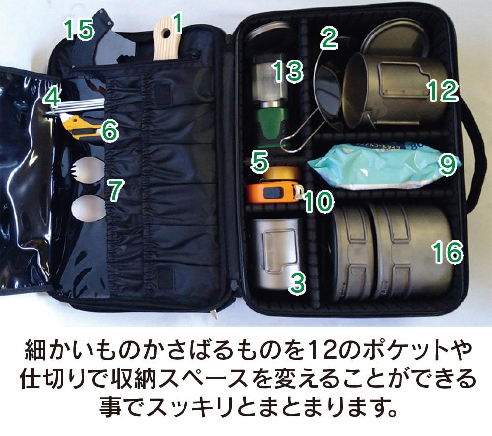 LandField キャンピング収納ケースバッグ 迷彩柄 LF-SB010L-CM 収納力抜群！