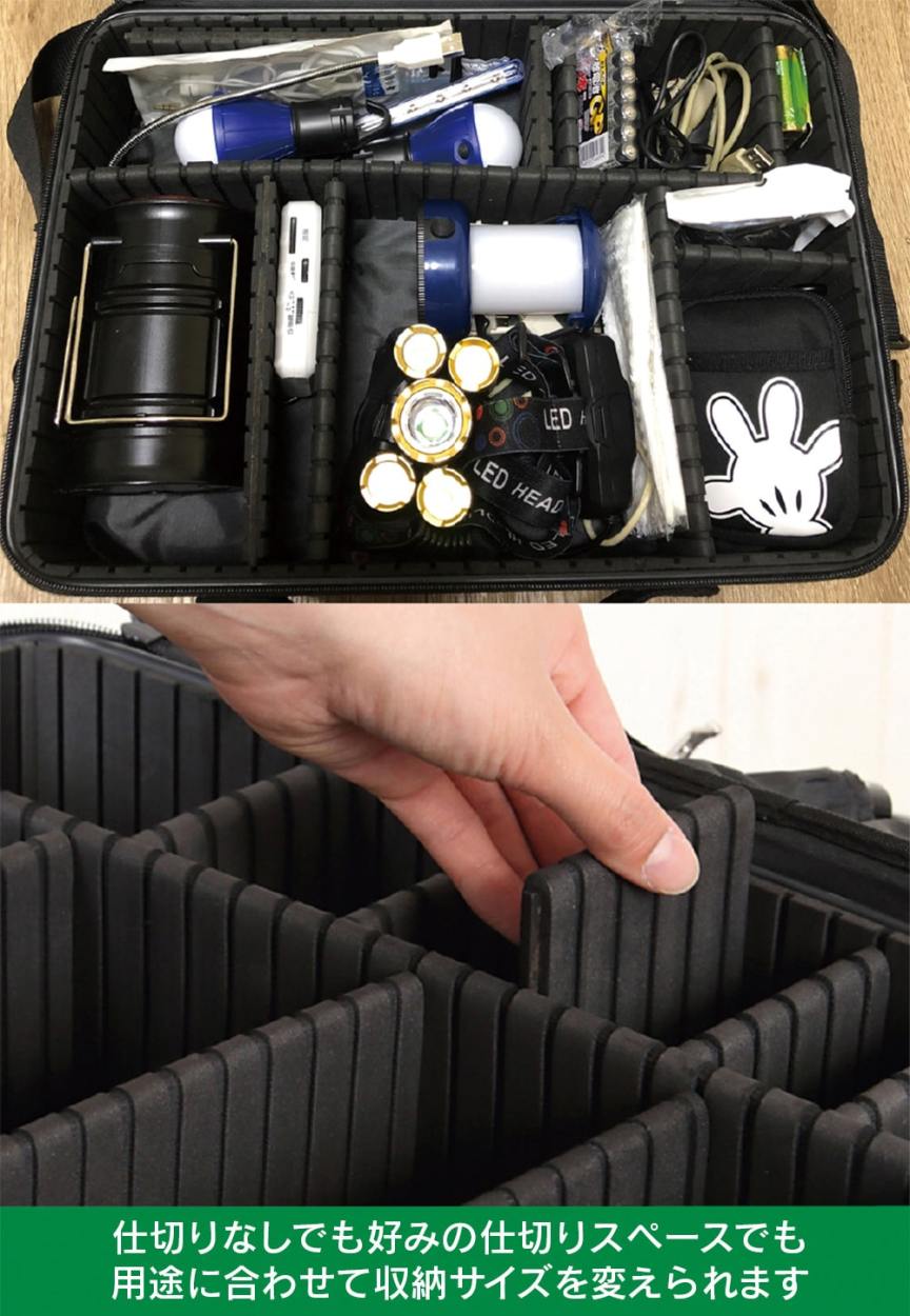 LandField キャンピング収納ケースバッグ 迷彩柄 LF-SB010L-CM 収納力抜群！