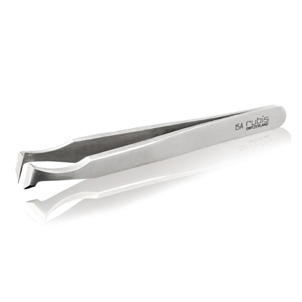 カーボンスチール製 特殊ピンセット RUBIS 15A