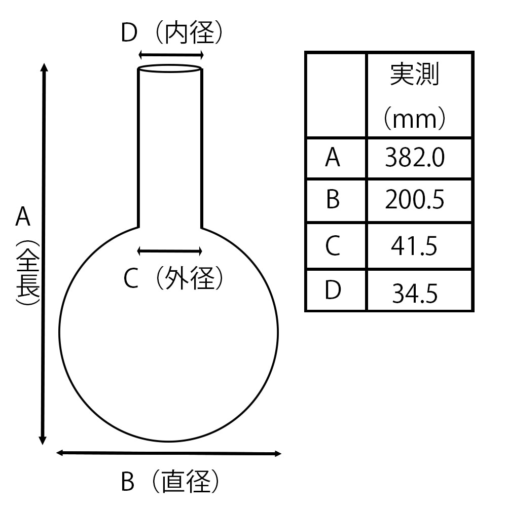 丸フラスコ　3000ml