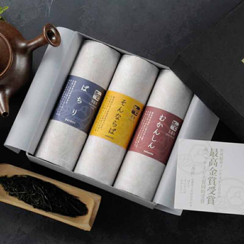 【神奈川 茶来未】 茶匠 ちゃたくみ 最高金賞 3本詰合せ 各30g 掛川産深蒸し茶 天竜産煎茶 朝比奈産玉露