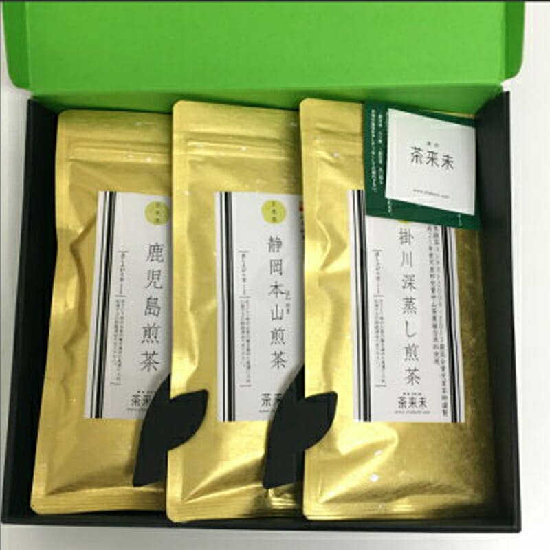 【神奈川 茶来未】 金袋3種セット 化粧箱入り 最高金賞受賞茶師 佐々木 健謹製 80g×3袋 産地別銘茶