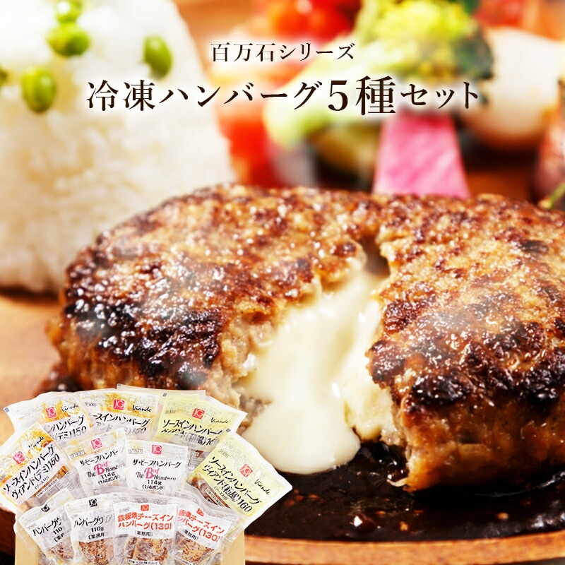 【宮城 蔵王あすなろファーム】 業務用 プロの味 ハンバーグ バラエティーセット 12袋 5種入り 百万石シリーズ