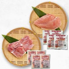 【冷凍】雲仙しまばら鶏 もも肉むね肉 各4枚セット