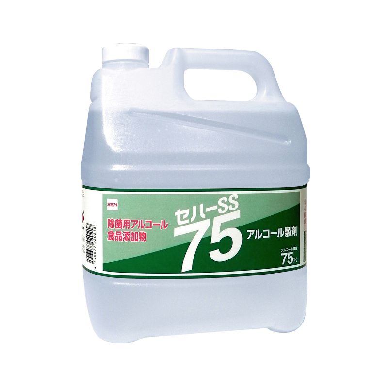 新品未使用 セハーSS75 除菌 アルコール製剤 食品添加物 コロナ ウイルス セハーSS75 ケース 4L×4本 - DAIKOKU ONLINE SHOP