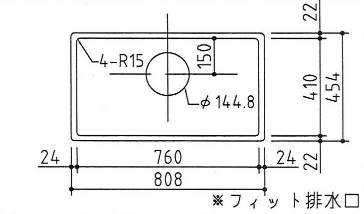トヨウラ製　プレミアムシンク　N760ZWT フィット排水【ステンレスシンク】 toyoura