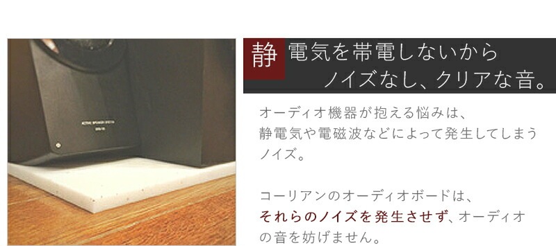 追加オプションカラー　色とサイズも選べる！コーリアン製オーディオボード　長辺50.1cm～【人工大理石】 スピーカーボード