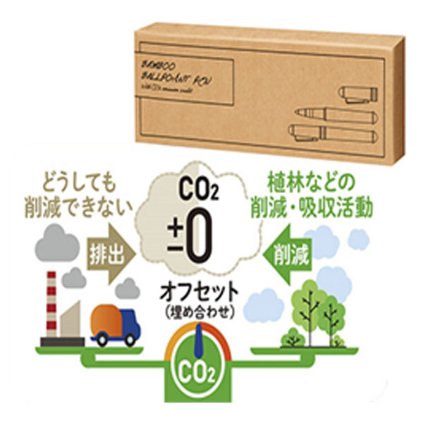 竹製ボールペン CO2排出権付 200個～【名入れ商品】