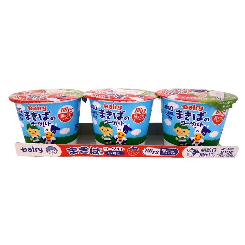 まきばのヨーグルトいちご70g×3｜南日本酪農協同公式 デーリィ通販