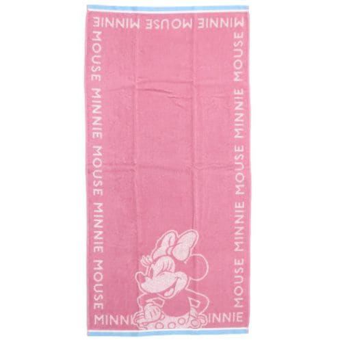 【バスタオル】ミニーマウス ジャガードコンパクトバスタオル バスタオル フレームロゴ ディズニー キャラクター