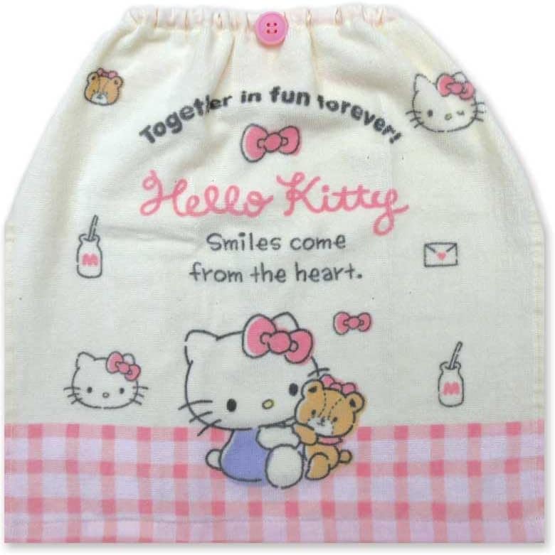 【サンリオキャラクターズ】おりこうタオル【フンワリピンク】【ハローキティ】 約34×35cm