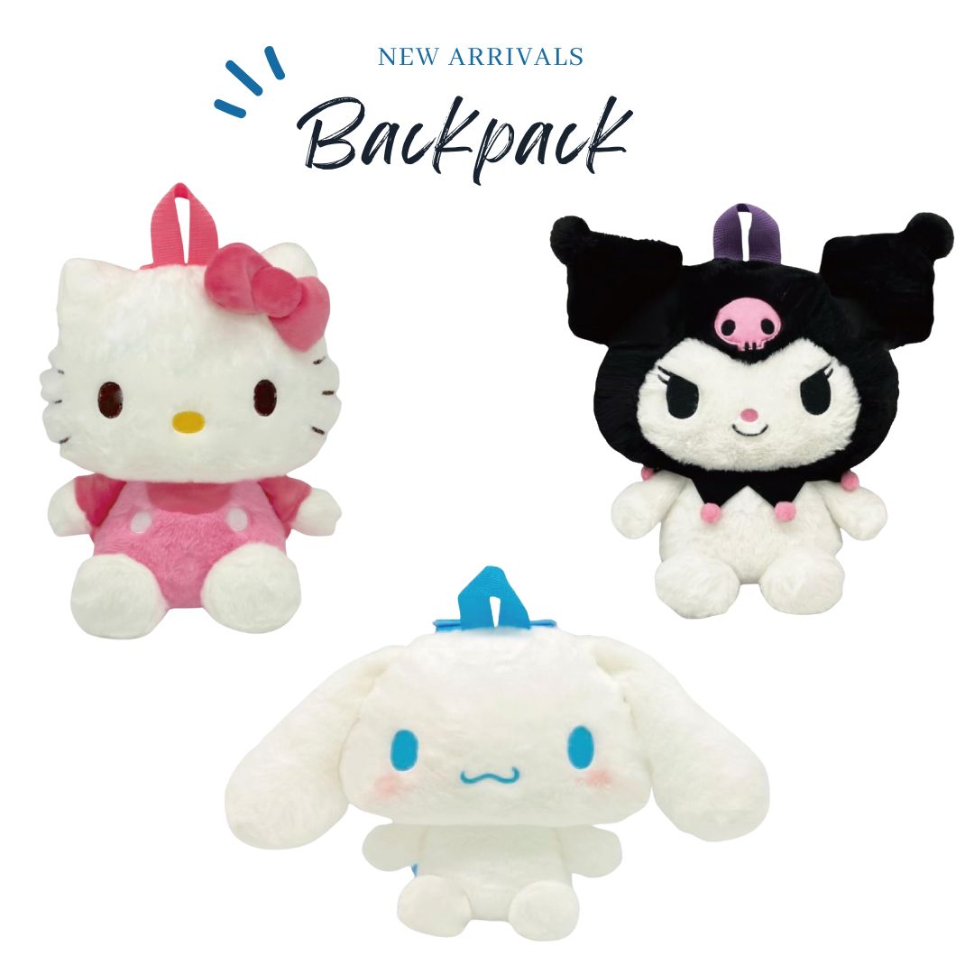 サンリオキャラクターズ ほわほわぬいぐるみリュック　ハローキティ　クロミ　シナモンロール　