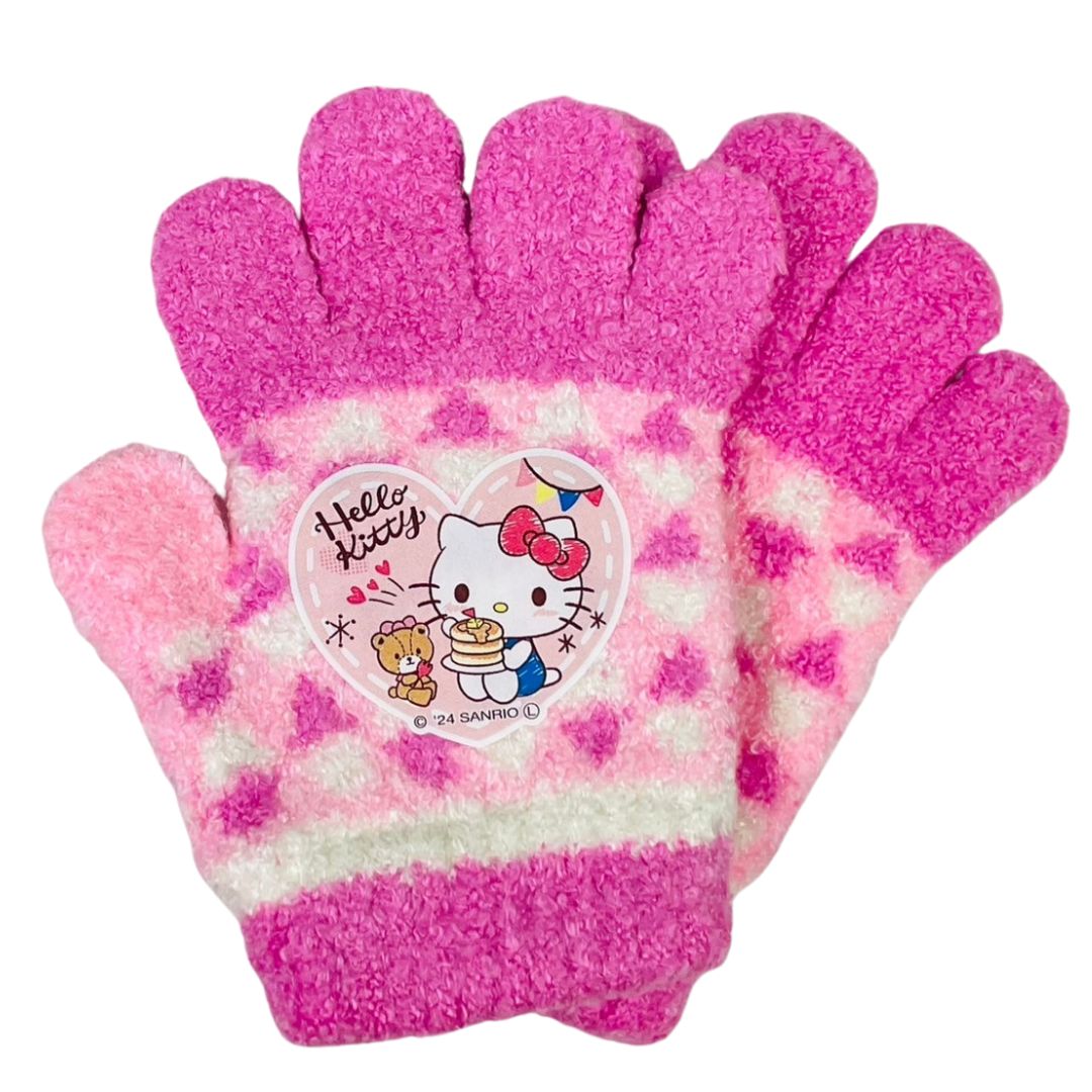 日本製【HELLOKITTY】ハローキティ　キティ ニット 手ぶくろ ニット 手袋 日本製 国産 防寒 あったか 暖かい 温かい
