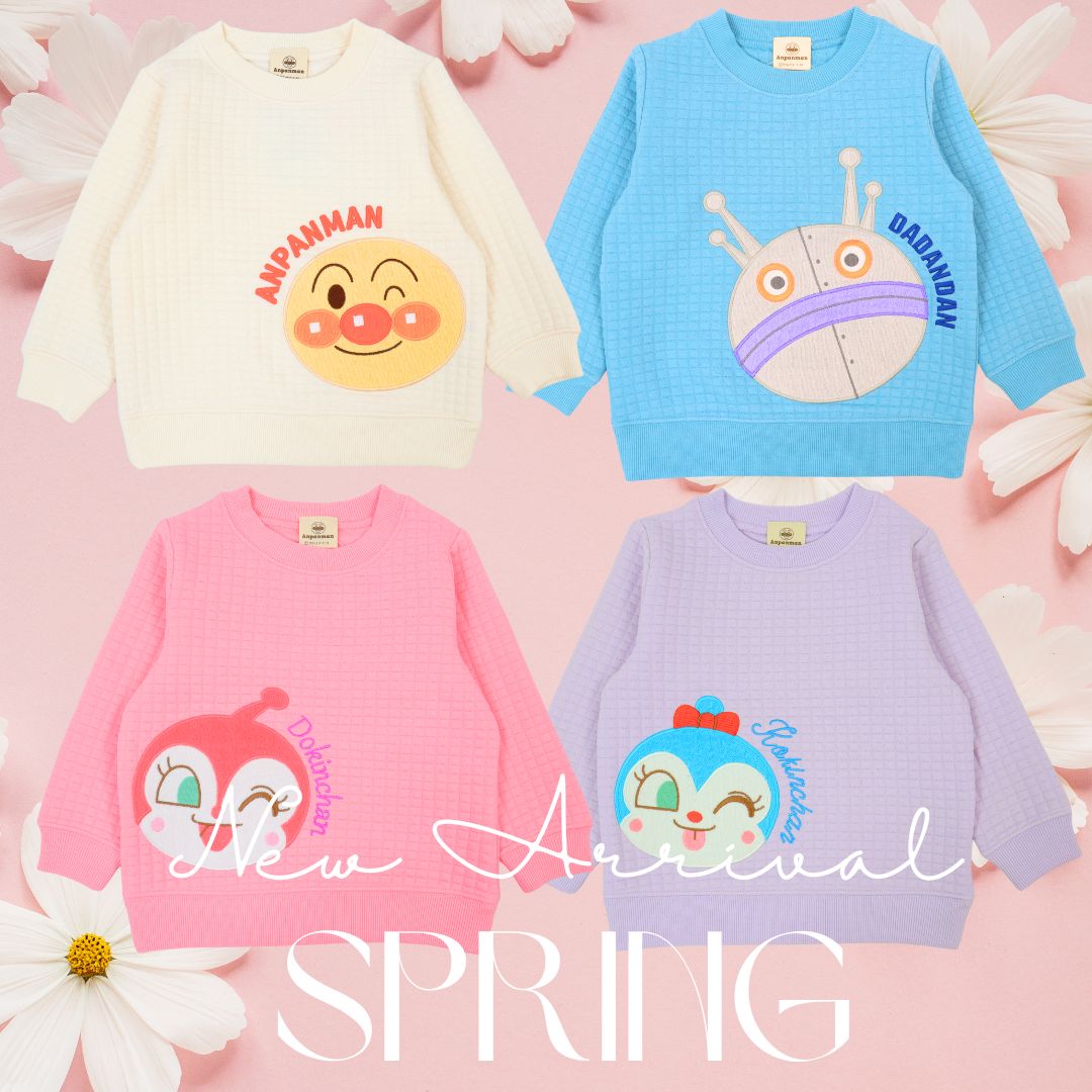 アンパンマン アップリケ トレーナー 裏毛 秋 冬 春 スウェットシャツ 長袖 子供 服 男の子 女の子 ベビー キッズ アニメ キャラクターグッズ  　90-100cm