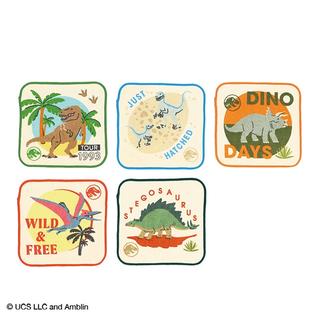 ジュラシック・ワールド　スモールダイナソー　 ミニタオル 5枚組