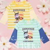  それいけ！アンパンマン　アンパンボーダー長袖Tシャツ　ベビー服　子供服  長袖|キャラクター用品