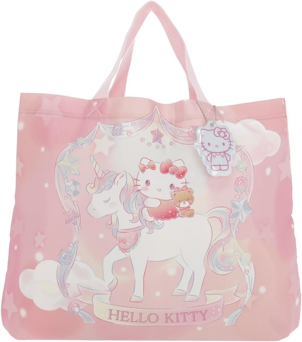 [レッスンバッグ] ハローキティ ユニコーンとキティ 手提げ袋 入園入学グッズ 入園入学準備 保育園 幼稚園 小学校 女の子 キャラクター 撥水 3065019100