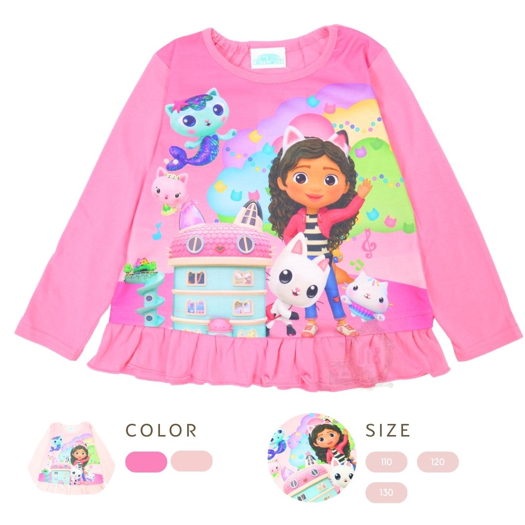 新入荷　ギャビーのドールハウス 長袖Ｔシャツ 子供服 シャツ 長袖 Tシャツ 長T 2025年