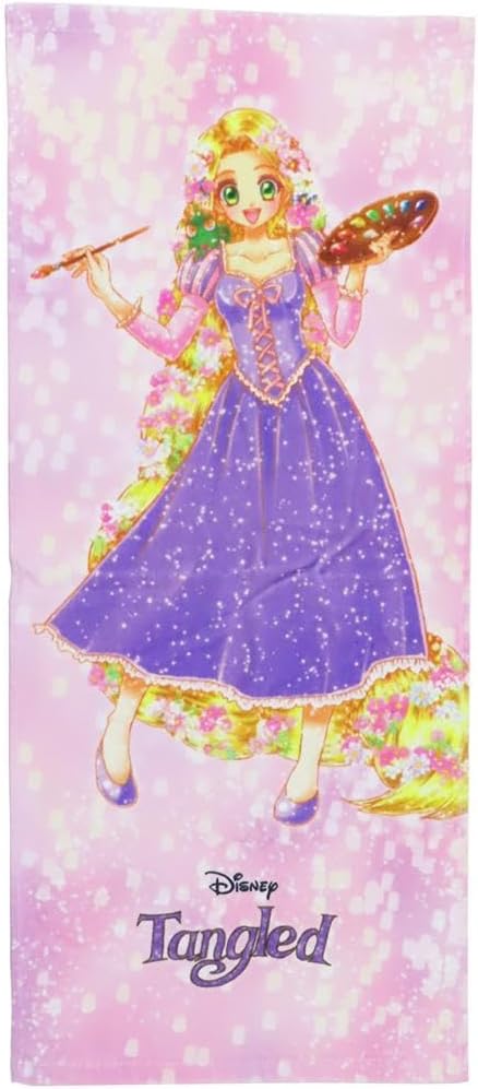 【フェイスタオル】塔の上のラプンツェルx中川翔子 プリントロングタオル シャイニングラプンツェル