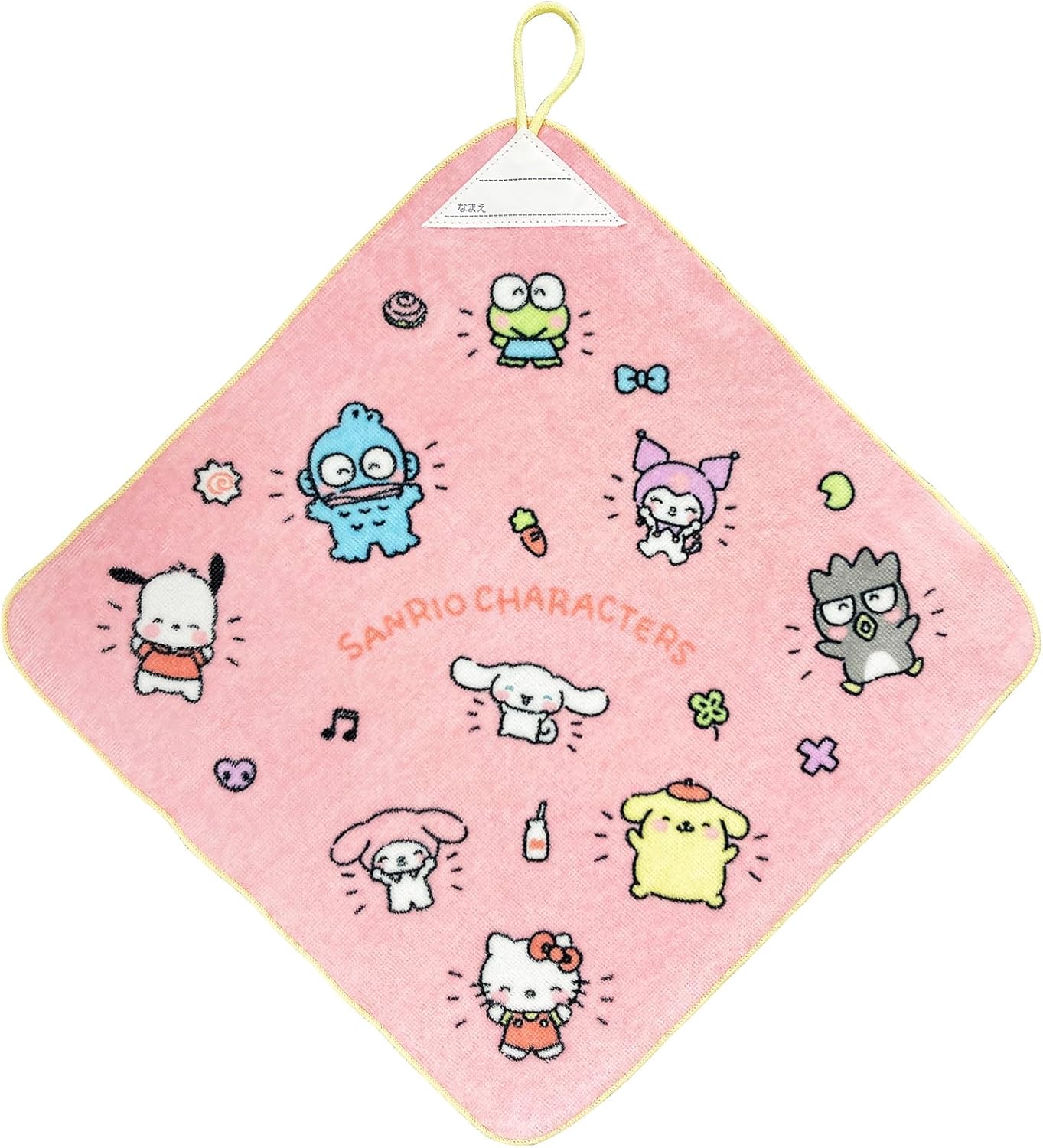 林(Hayashi) ループ付ハンドタオル 約34×34cm サンリオ ゆるっと WO458300　入園入学準備 保育園 幼稚園 小学校 女の子