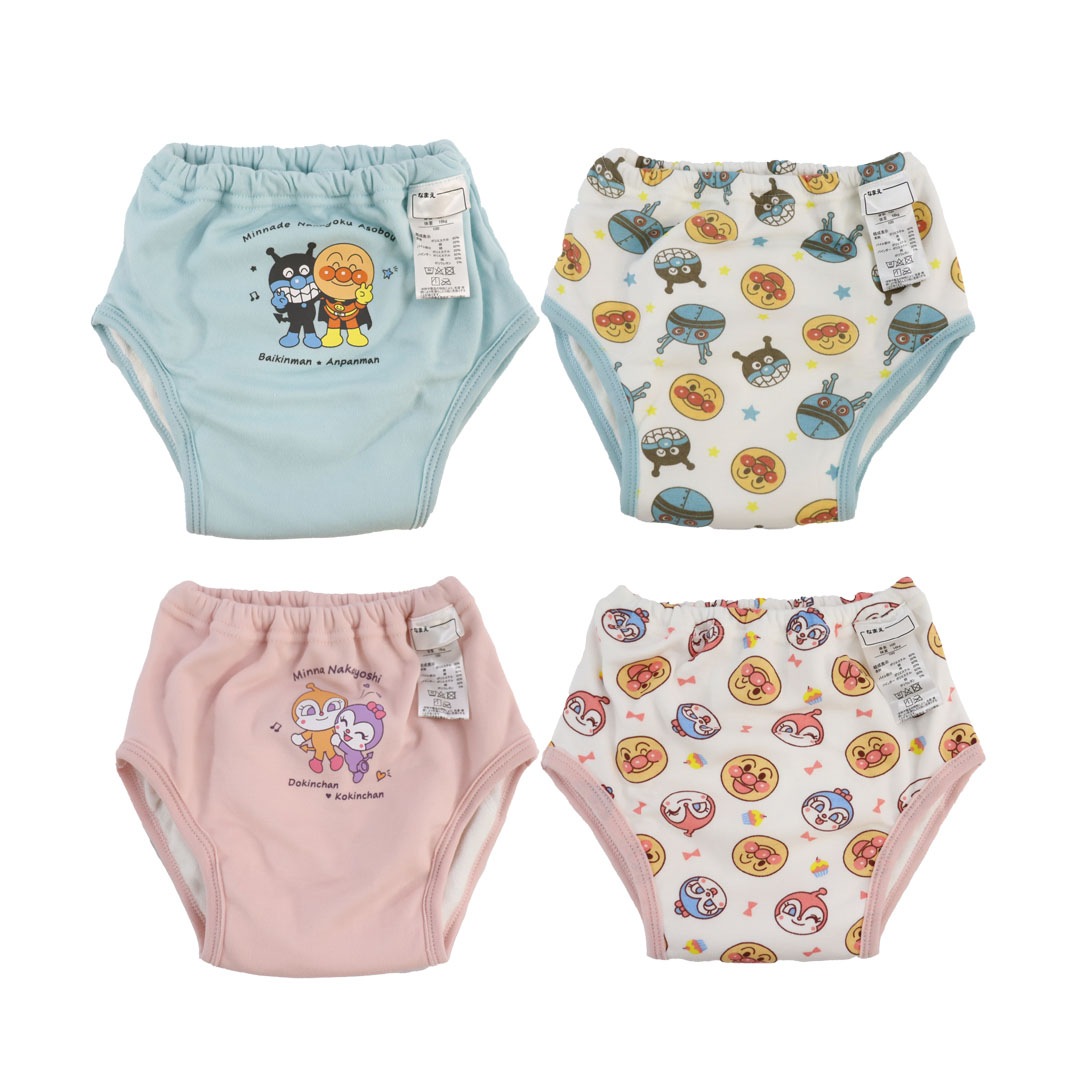 アンパンマン 4層トレーニングパンツ2P【２枚組】 トイトレ ANPANMAN　トレーニングパンツ【90】【95】【100】トイレトレーニング【入園準備品　