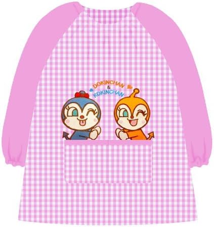 エプロン サロンジェ 02930-21 アンパンマンスモック ピンク　子供用 100cm　110cm<br> BANDAI ン 女の子　子供用エプロン キッズ　 