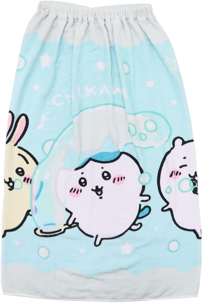 【巻きタオル】[80cm丈巻きタオル] ちいかわ たのしいシャボン玉 プール 巻タオル バスタオル サマーアイテム 巻きタオル ラップタオル