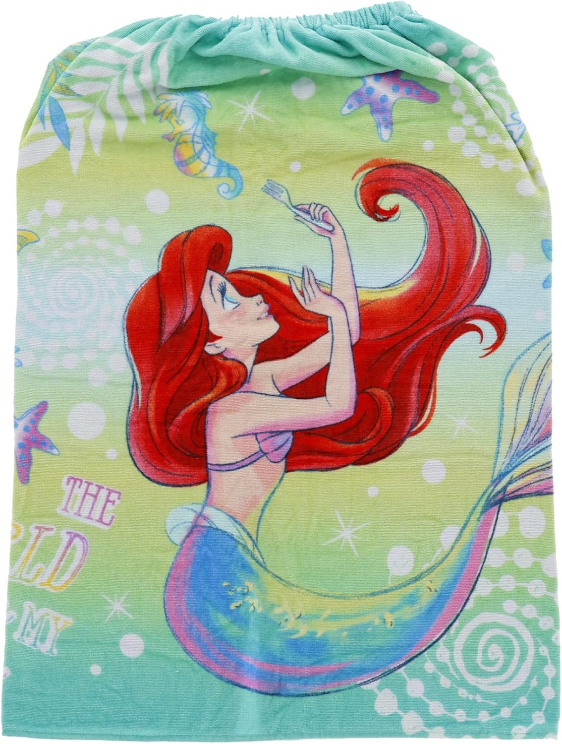 【巻きタオル】[80cm丈巻きタオル] 丸眞 80cm丈 ディズニー プリンセス リトルマーメイド アリエル シャイニーオーシャン  