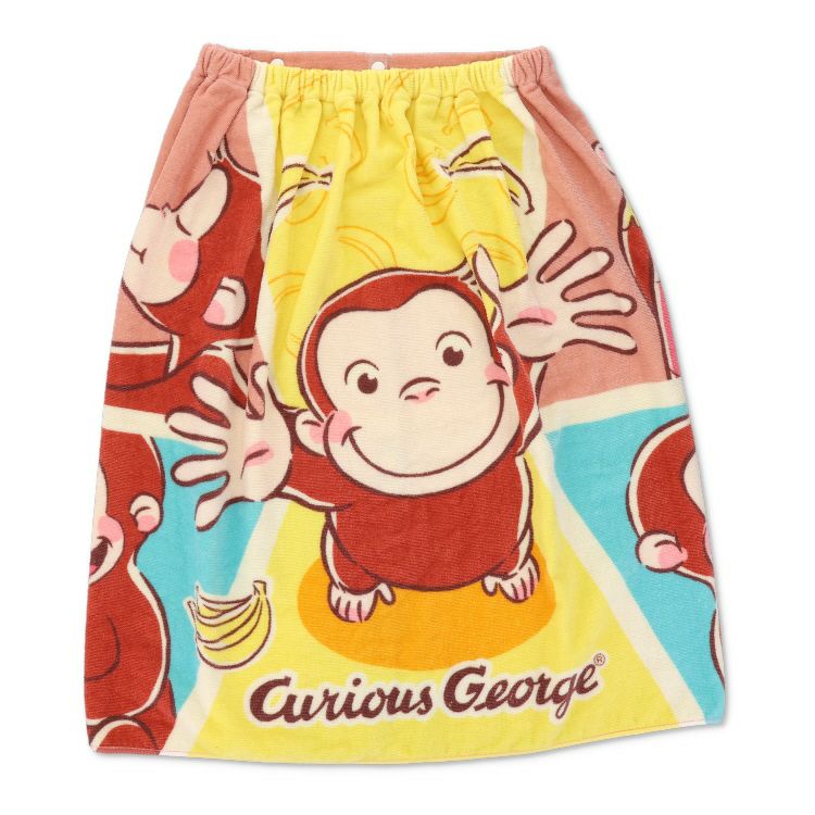 【おさるのジョージ】60丈マキタオル（バナナキャッチ）4765039800　巻きタオル　ラップタオル　