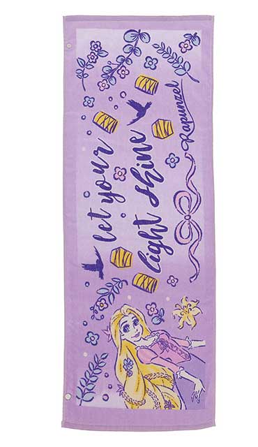 ディズニー 塔の上のラプンツェル パープルフラワーガーデン ジュニア用 バスタオル