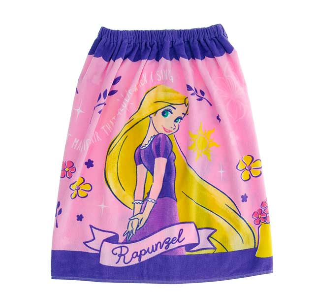 【巻きタオル】[60cm丈巻きタオル] ディズニー 塔の上のラプンツェル パープルメモリー 60丈マキタオル