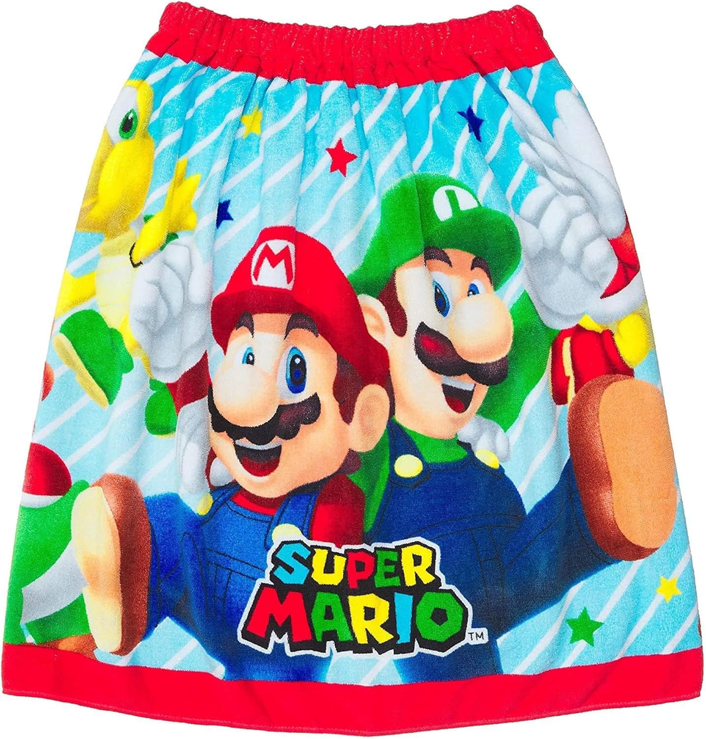 【巻きタオル】[60cm丈巻きタオル] 任天堂 マリオ フレッシュメンバーズ 60cm丈 巻きタオル