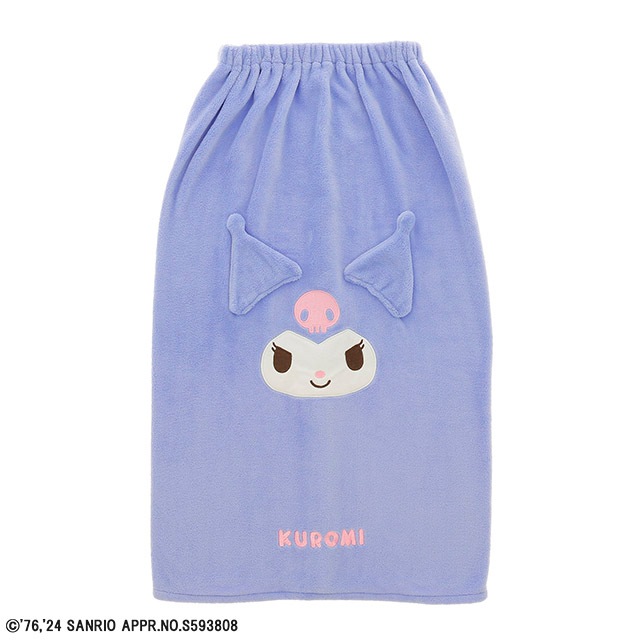 【巻きタオル】[80cm丈巻きタオル] 丸眞 80cm丈サンリオ クロミ クロミクロミフェイス 80丈マイクロマキタオル