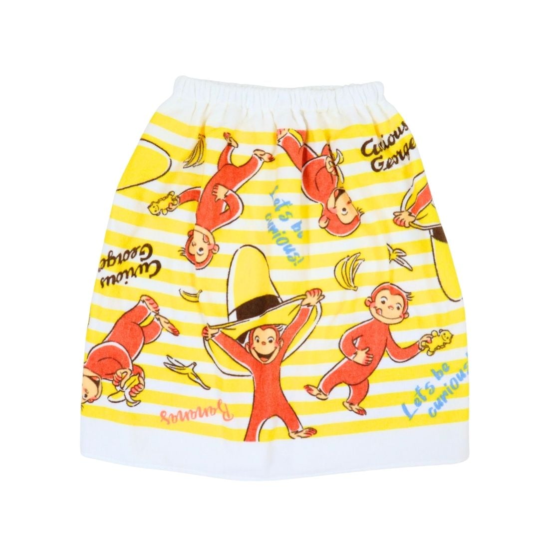 【巻きタオル】丸眞 50cm丈 ラップタオル おさるのジョージ 子供用 女の子 男の子 キャラクター プールタオル 水泳 スイミング 海