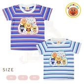 アンパンマン マルチボーダー柄 天竺 半袖Tシャツ ベビー服 Anpanman|キャラクター用品