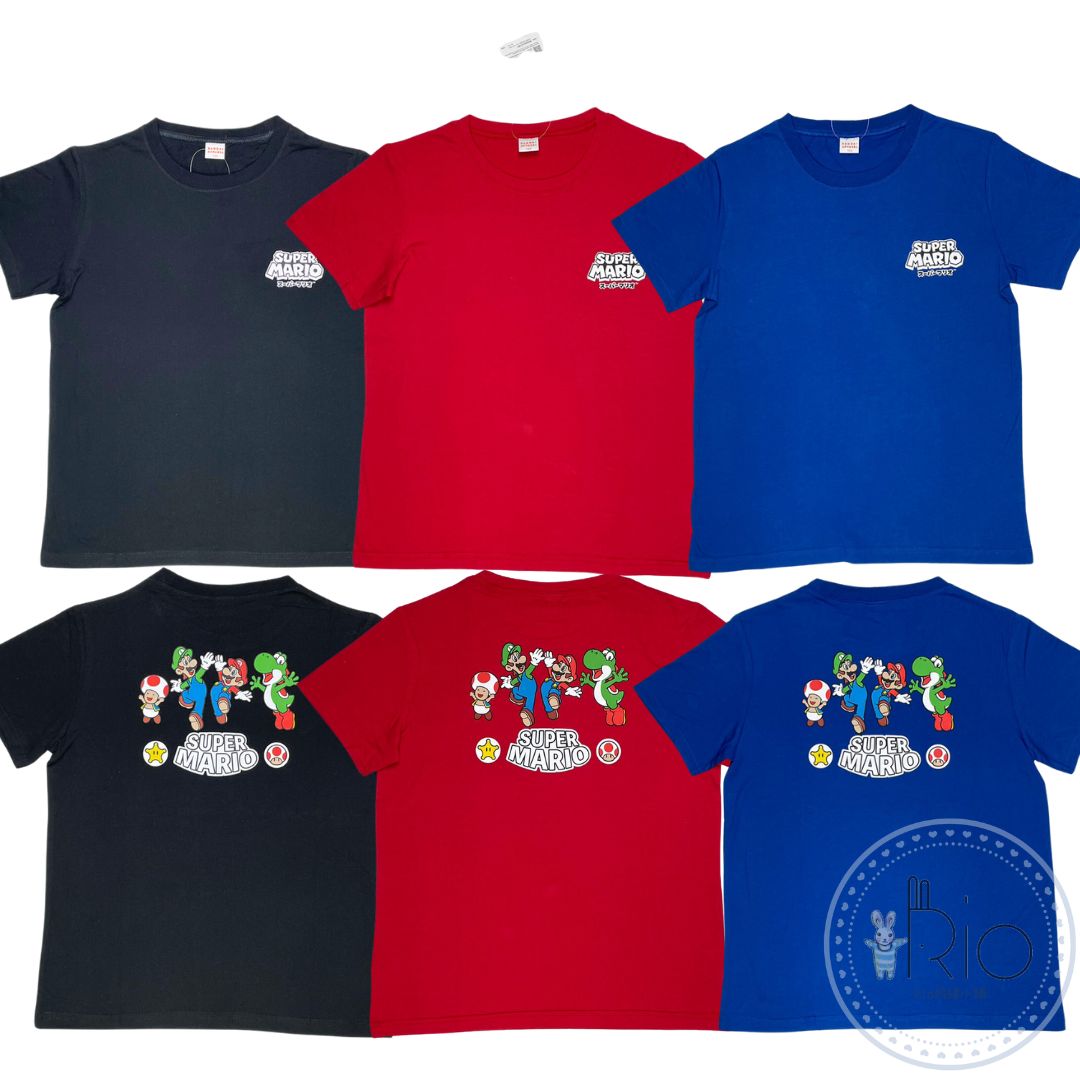 スーパーマリオスクールTシャツ　半袖Tシャツ　SR8826　100～160CM