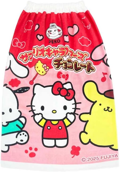 【巻きタオル】[80cm丈巻きタオル] サンリオキャラクターズ チョコレート マキマキタオル 80cm 巻きタオル 子供用 プールタオル ラップタオル