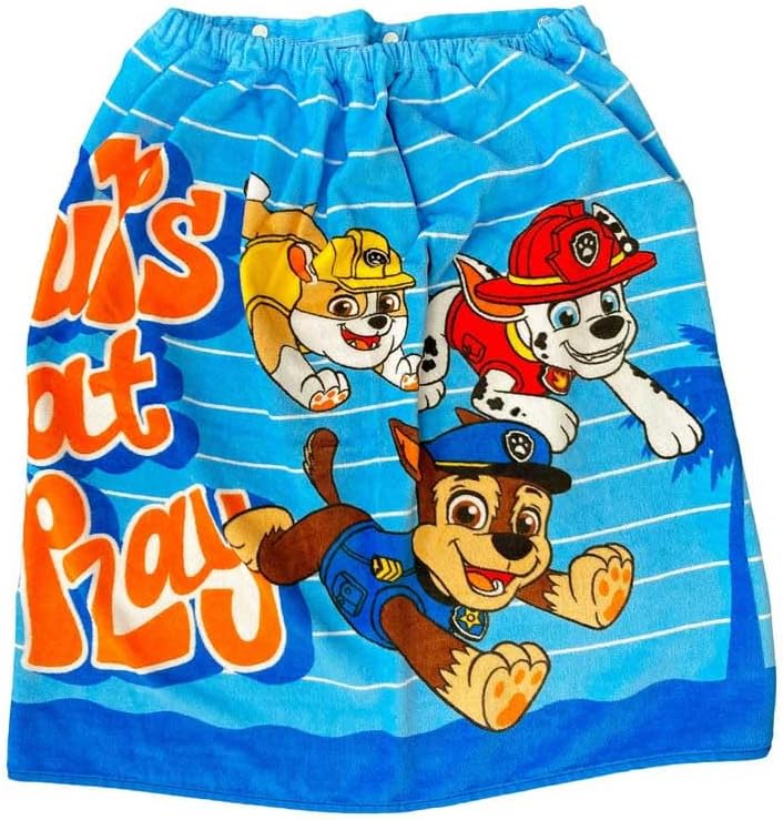 【パウ・パトロール】巻きタオル Mサイズ 60×115cm サマービーチ柄 MO480000 キッズ プール 海 水遊び 着替え用