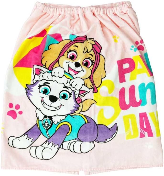 【パウ・パトロール】巻きタオル Mサイズ 60×115cm  キッズ プール 海 水遊び 着替え用