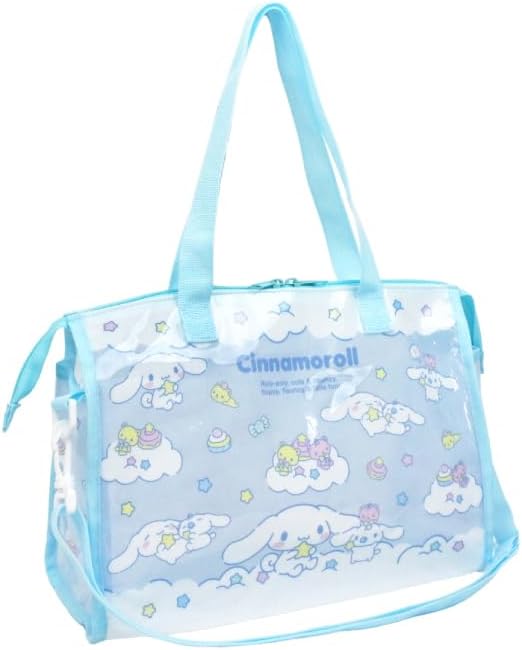 縫製マチアリバッグ シナモロール 水色 【125269】 プールバッグ[プールバッグ/ビーチバッグ/水着バッグ] 