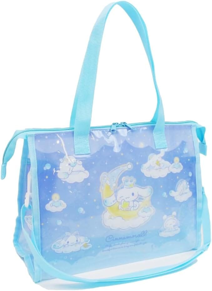 シナモロール 縫製マチアリバッグ〈水色〉[プールバッグ/ビーチバッグ/水着バッグ] 