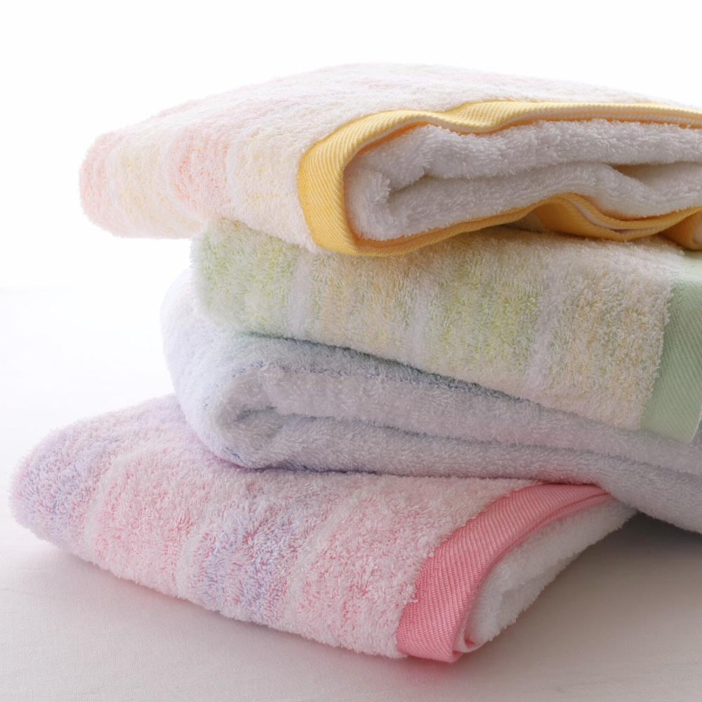 林タオル 泉州のたっぷり吸水バスタオル 60×120cm 日本製 ボーダー柄 全4色 綿100％ 吸水速乾 泉州タオル 