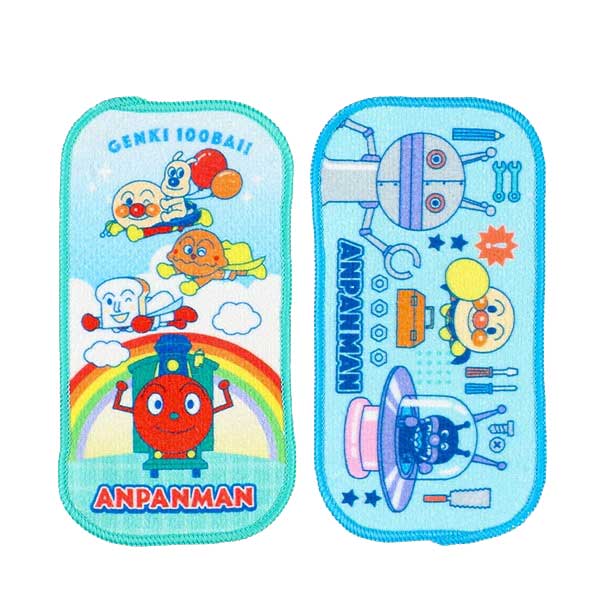 バンダイ 2枚組プチタオル（アンパンマン・ブルー） キャラクタータオル 約10×20cm