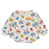 秋冬 アンパンマンベビー 天竺 かくれんぼ 総柄 長袖Ｔシャツ|キャラクター用品