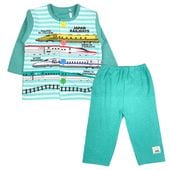 EL2514 新幹線 ニットキルト お着替え応援パジャマ 前開き カラフルボタン 綿100％|キャラクター用品